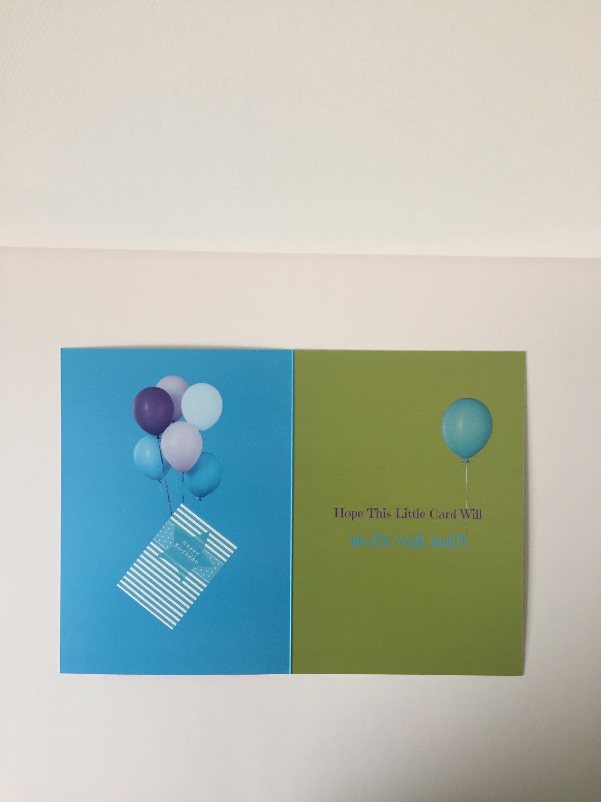 Inflated Balloon 5x7 B-Day card.