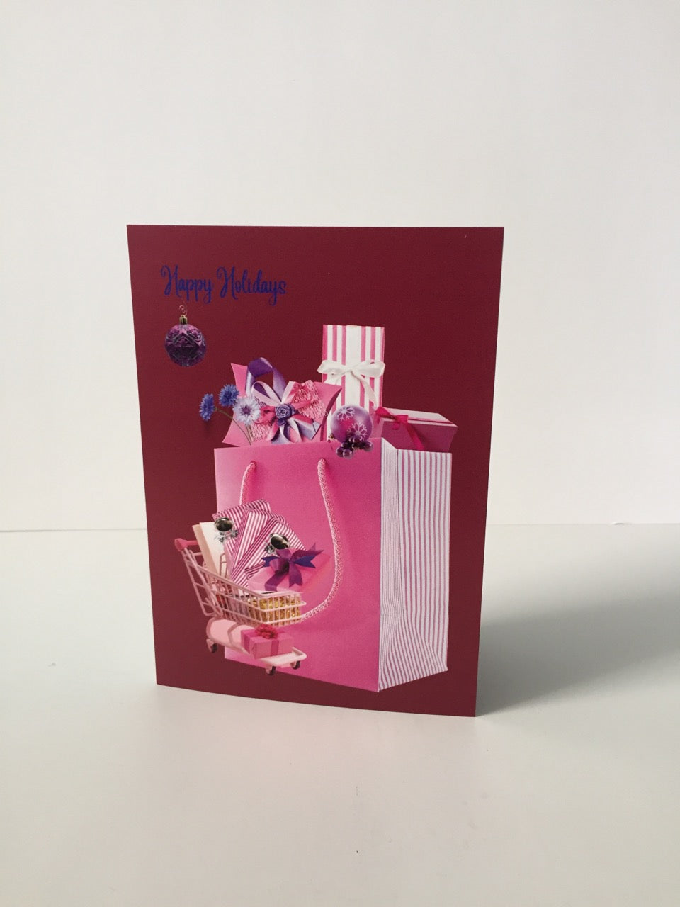 Pink Bag 5x7 Christmas card.