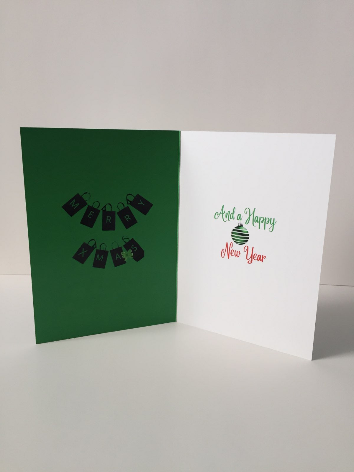 Green Black Bag Tree 5x7 Christmas Card. – Mattique's Greetings