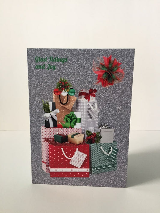 Glad Tidings and Joy Christmas 5x7 Card.