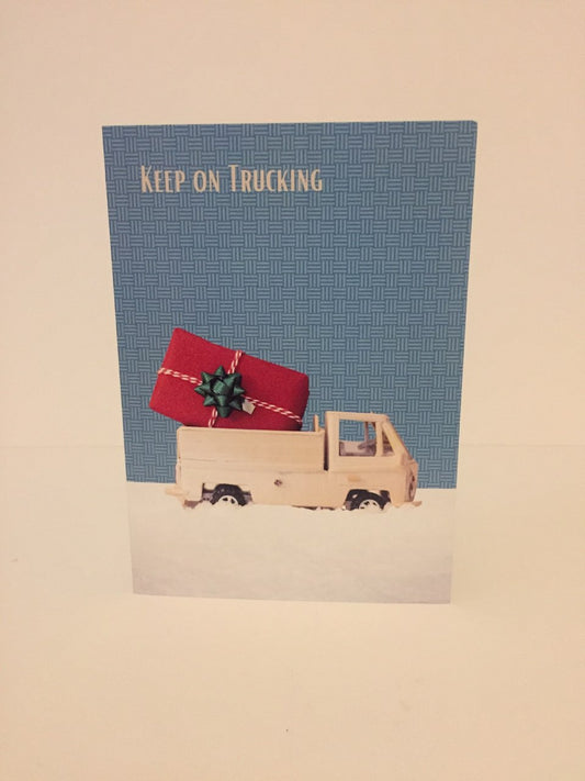 Keep On Trucking 5x7 Christmas card.