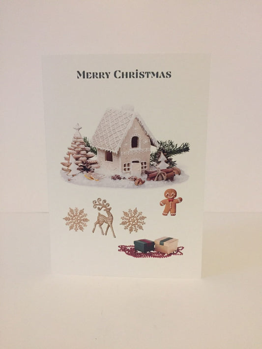 Gingerbread Man 5x7 Christmas card.