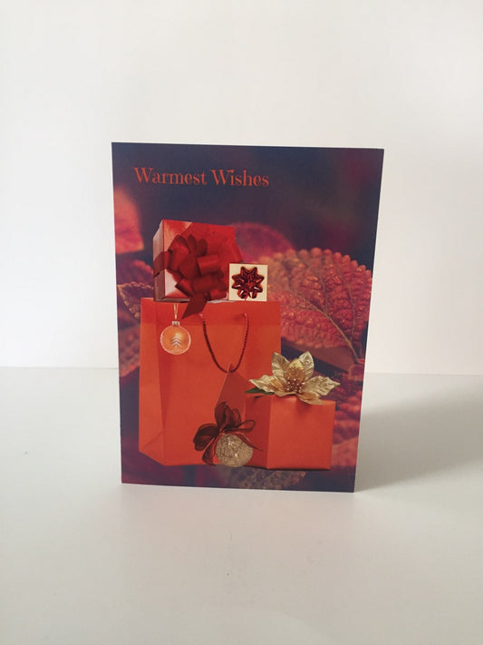 Warmest Wishes 5x7 Christmas card.