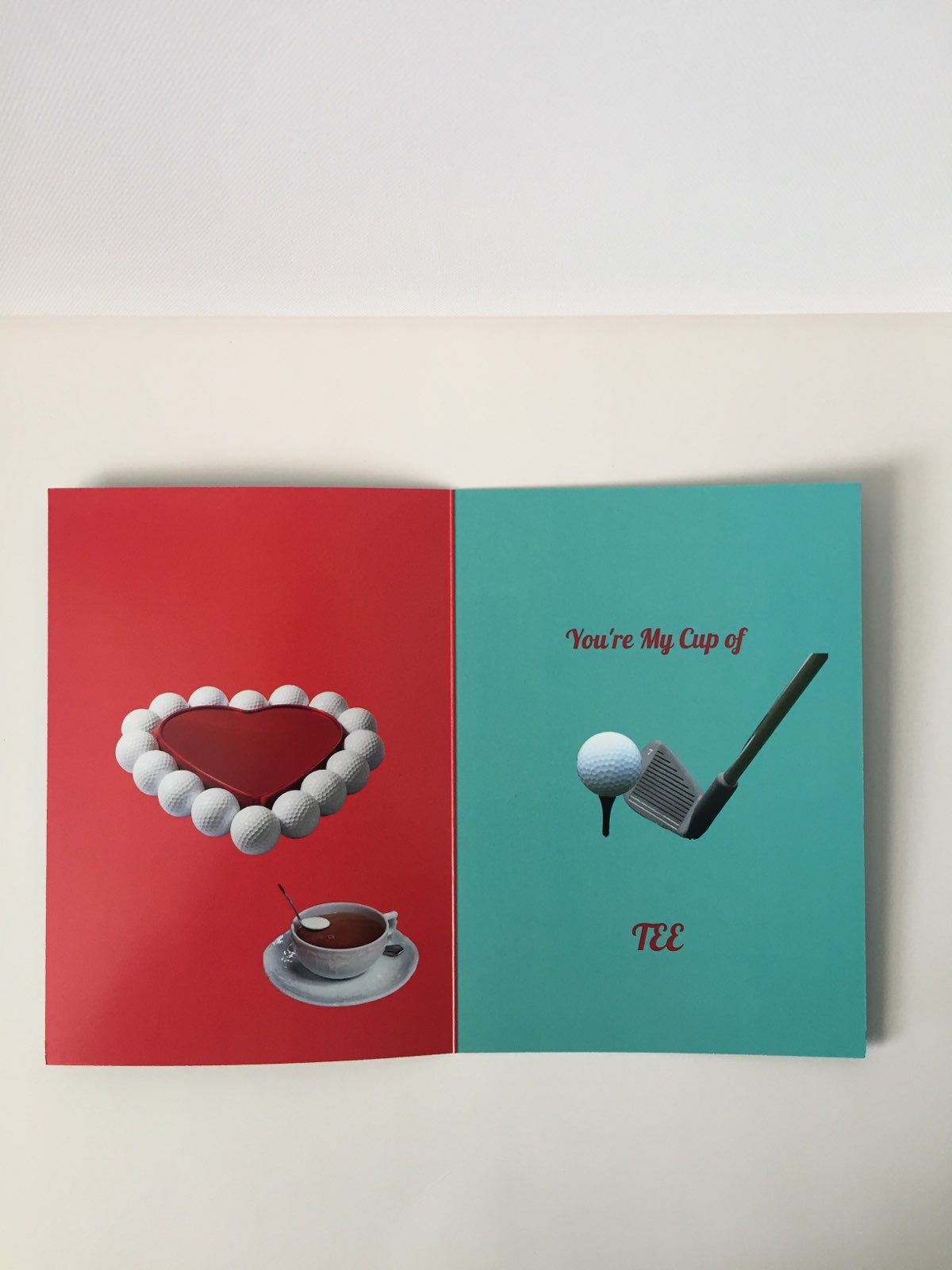 Golf Balls 5x7 Valentine Card.