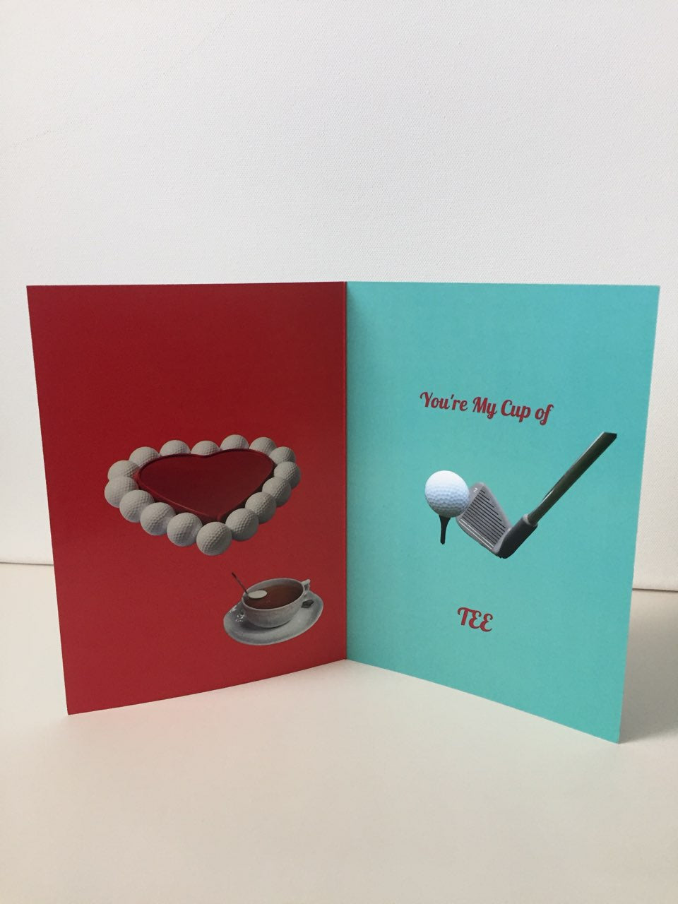 Golf Balls 5x7 Valentine Card.