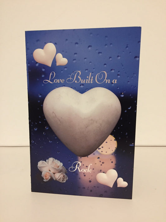 Love Built on a Rock 5.5 x 8.5 Valentine Card