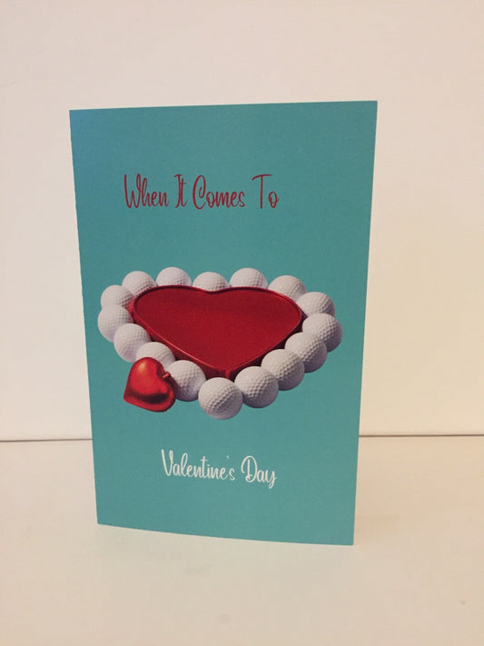 Golf Balls My Cup of Tee 5.5 x 8.5 Valentines Card