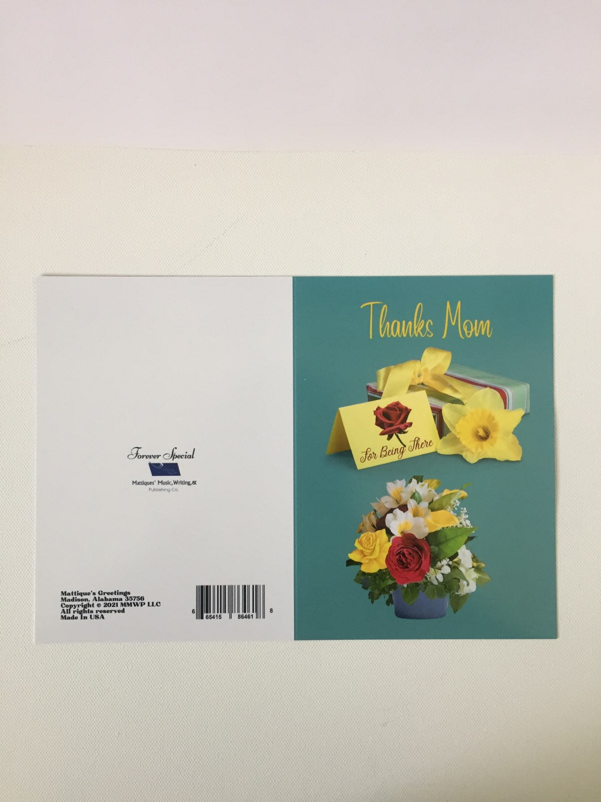 Thanks Mom 5x7 Mother's Day Card