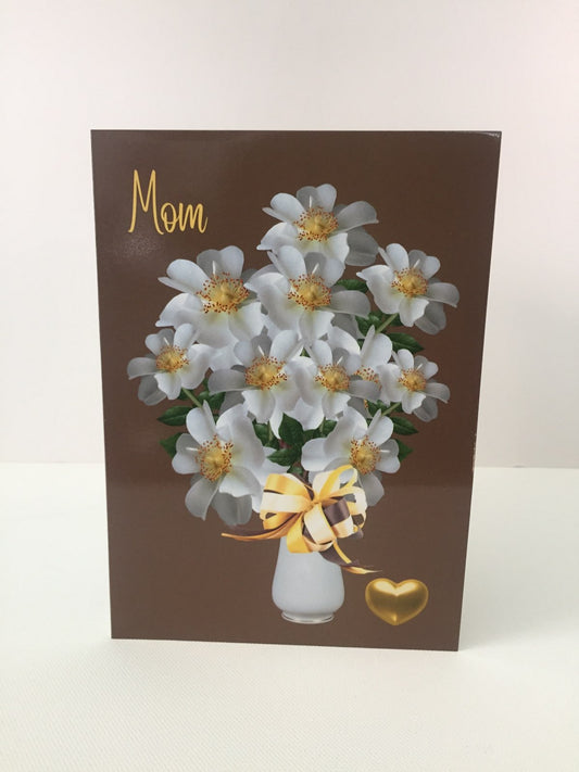 Mom is a Three Letter Word...5x7 Mother's Day Card.